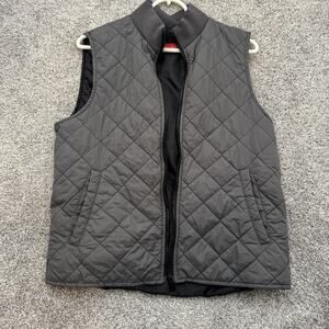 Zara Man Quilted Vest Mens Size 40 Gray Sleeveless Full Zip Lightweight Jacket